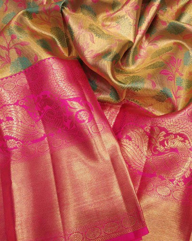 Traditional Multi Color Silk  Designer Saree