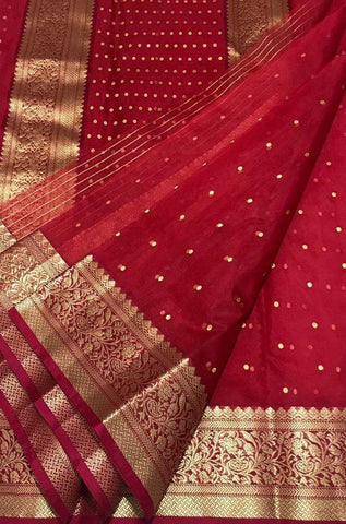 OutStanding Red Color Designer Silk  Saree